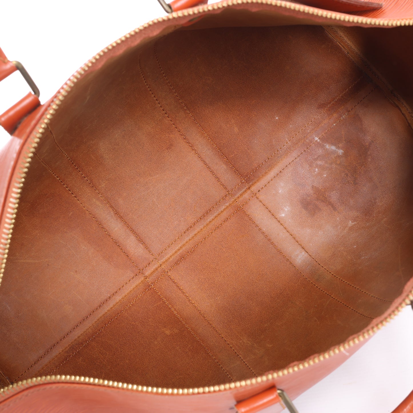 Sac de voyage Keepall 45 en cuir épi Louis Vuitton marron M42978