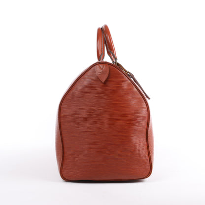 Sac de voyage Keepall 45 en cuir épi Louis Vuitton marron M42978