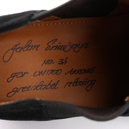 Bottes Jalan Sriwijaya en daim noir à soufflets latéraux, pointure 38, 99010