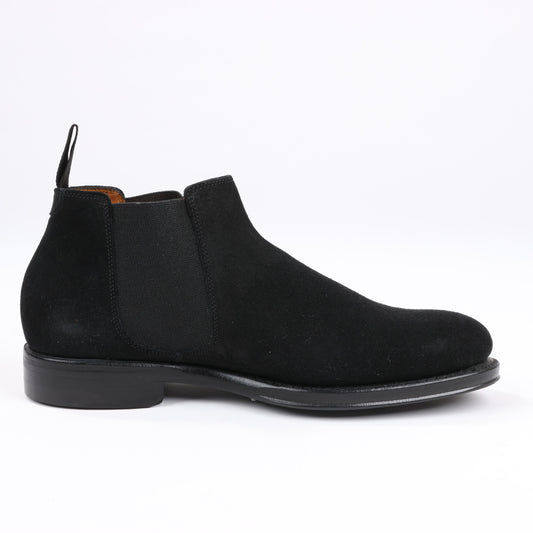 Bottes Jalan Sriwijaya en daim noir à soufflets latéraux, pointure 38, 99010