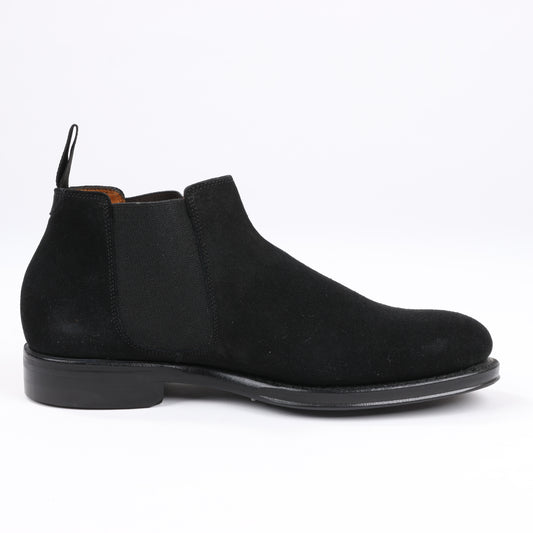 Jalan Sriwijaya Wildleder-Stiefel mit seitlichem Gore-Absatz in Schwarz, Größe 38 EU, 99010