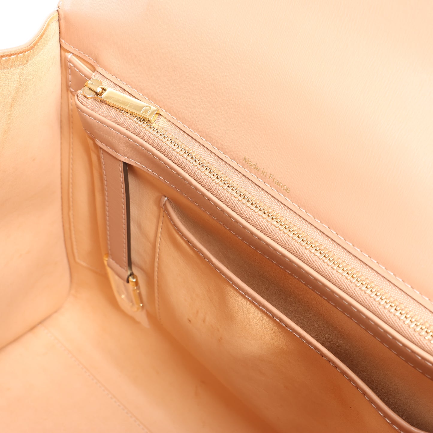Delvaux Brillant MM Leather 2Way Handbag in Beige