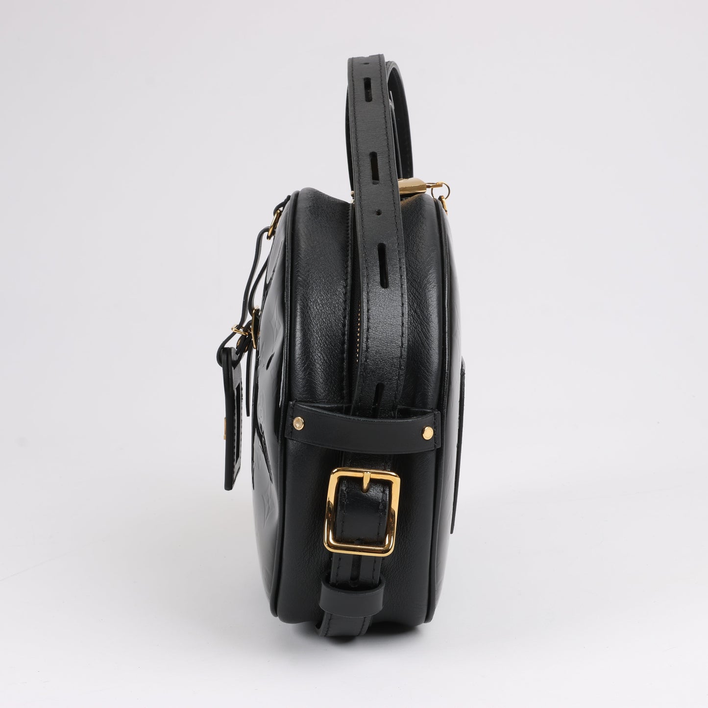 Louis Vuitton Boite Chapeau Souple Vernis Leather Crossbody Bag in Black M53999