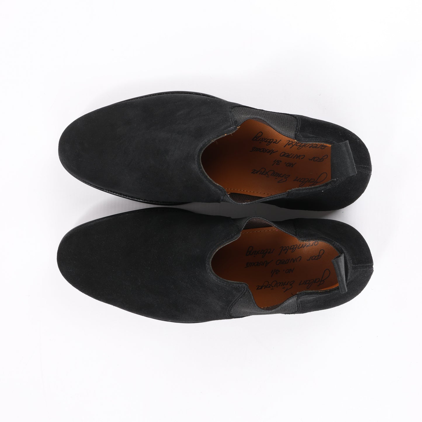 Bottes Jalan Sriwijaya en daim noir à soufflets latéraux, pointure 38, 99010