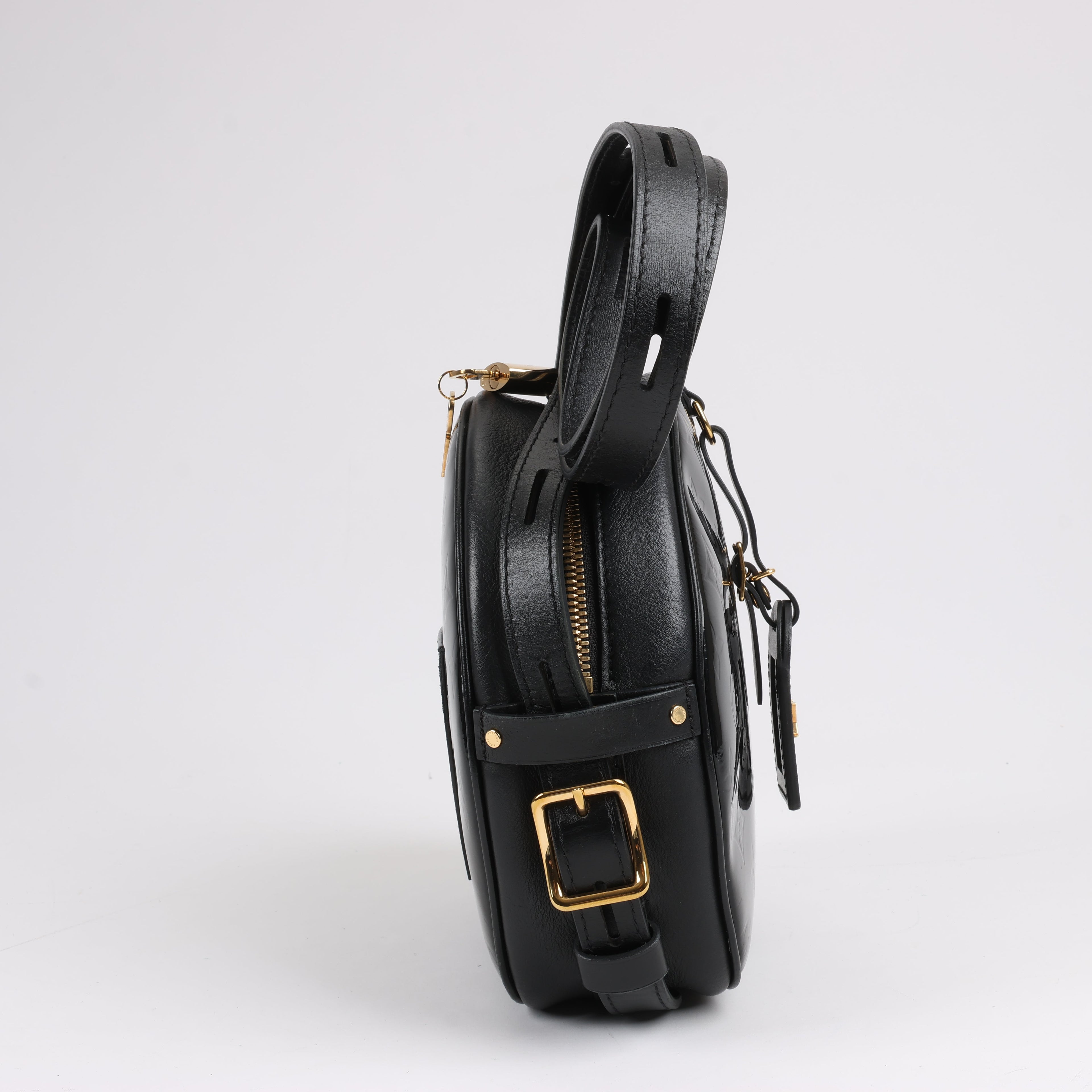 Louis Vuitton Boite Chapeau Souple Vernis Leather Crossbody Bag in Black M53999