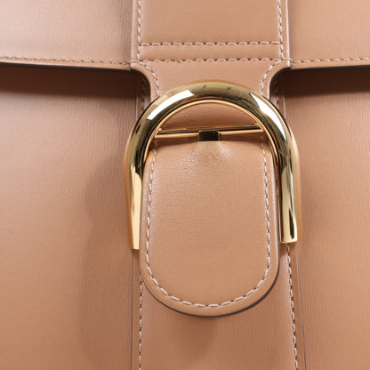 Delvaux Brillant MM Leather 2Way Handbag in Beige