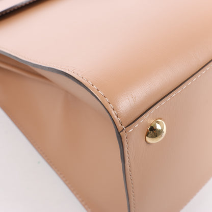 Delvaux Brillant MM Leather 2Way Handbag in Beige