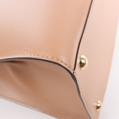 Delvaux Brillant MM Leather 2Way Handbag in Beige