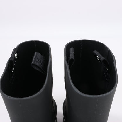 Bottines de pluie Chloé en caoutchouc noir 032324, pointure 39
