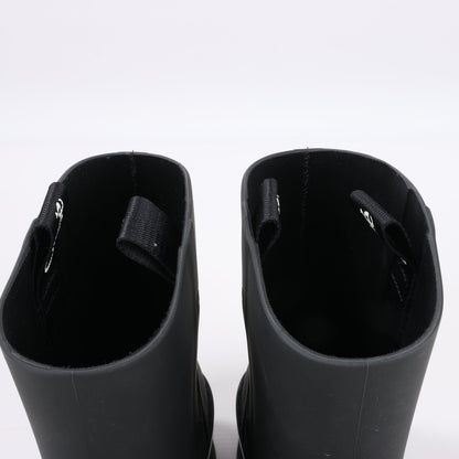 Chloe Rubber Rain Ankle Boots in Black 032324, Size 39 EU