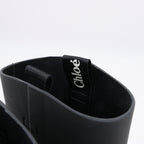 Chloe Rubber Rain Ankle Boots in Black 032324, Size 39 EU