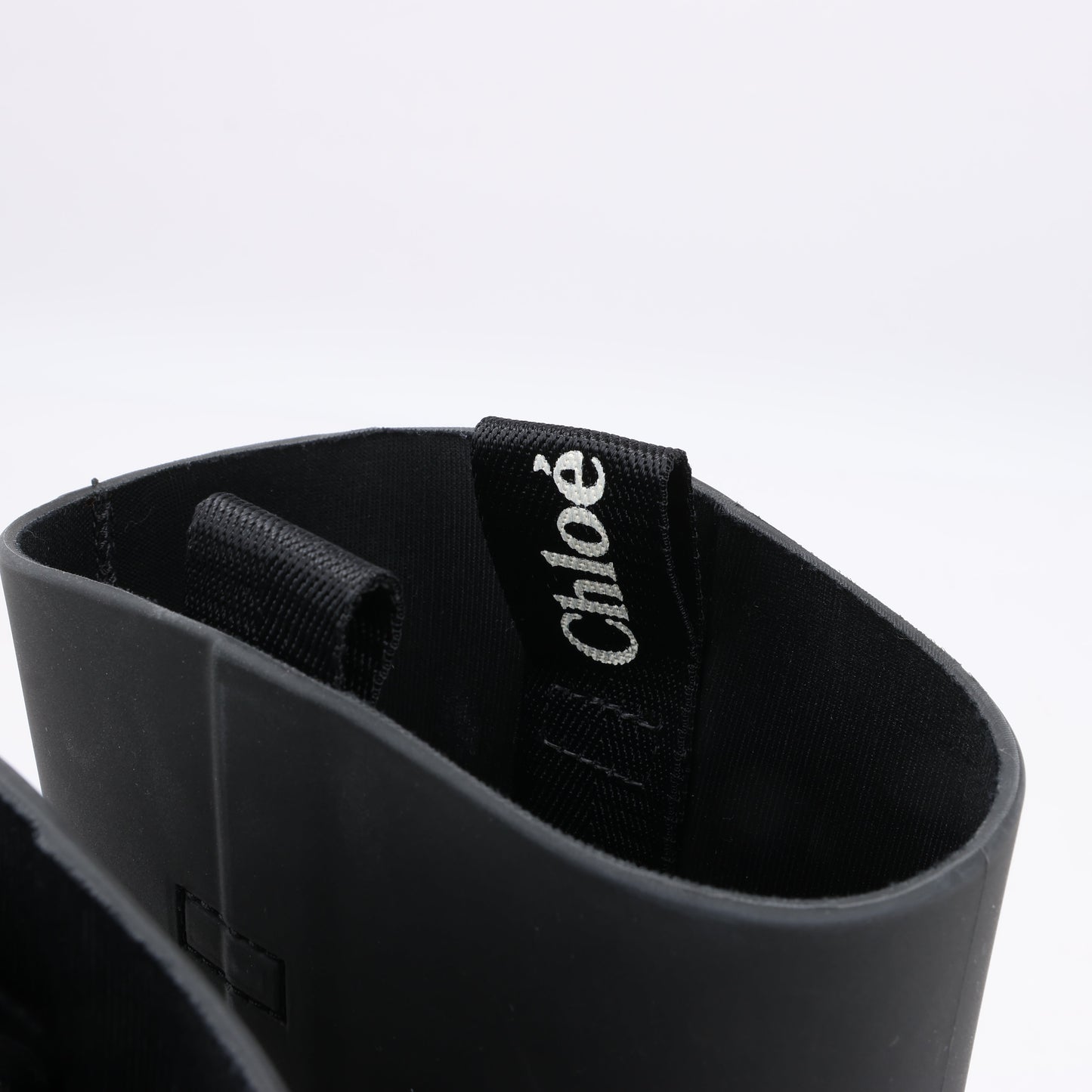 Chloe Rubber Rain Ankle Boots in Black 032324, Size 39 EU