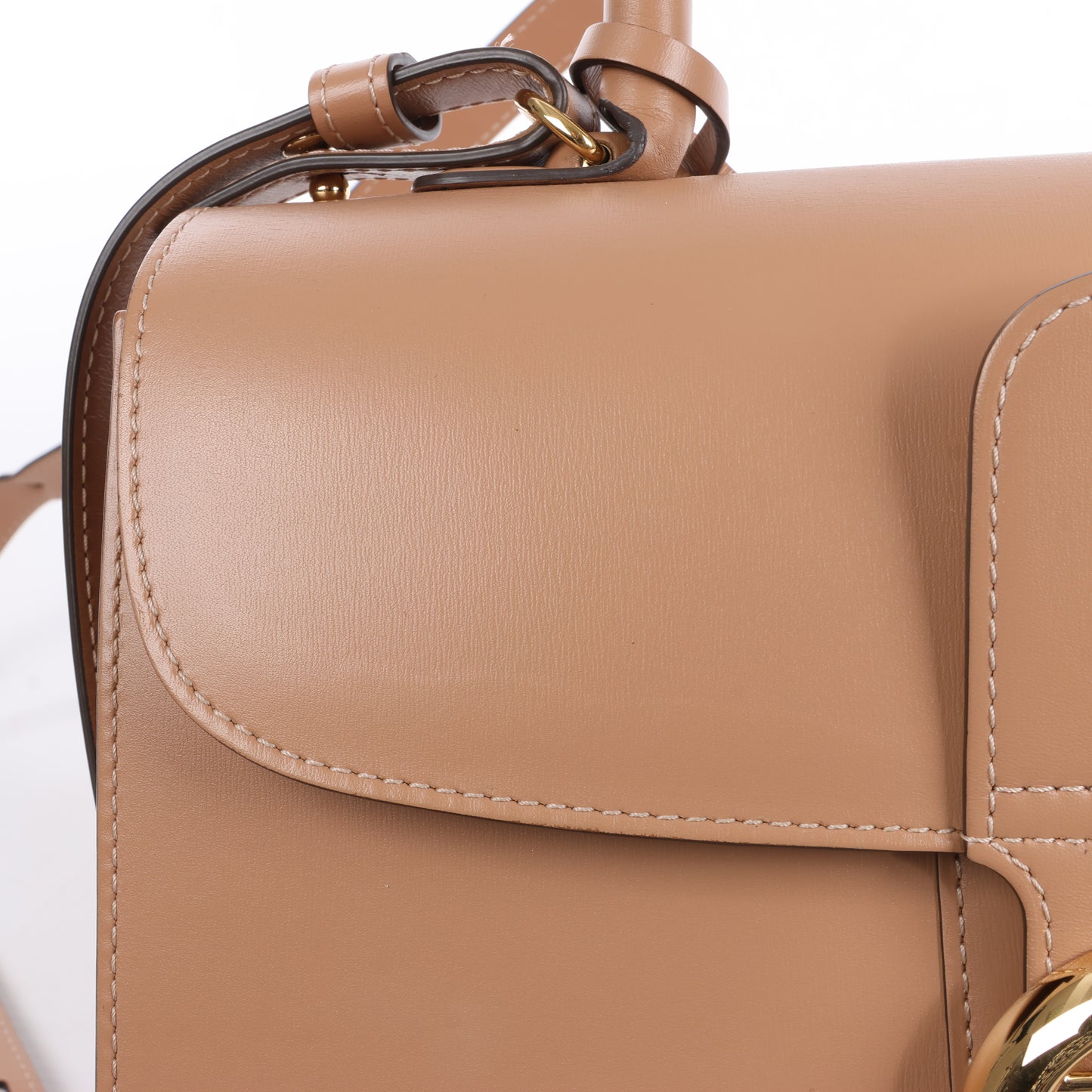 Delvaux Brillant MM Leather 2Way Handbag in Beige