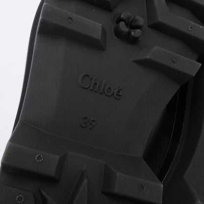 Bottines de pluie Chloé en caoutchouc noir 032324, pointure 39