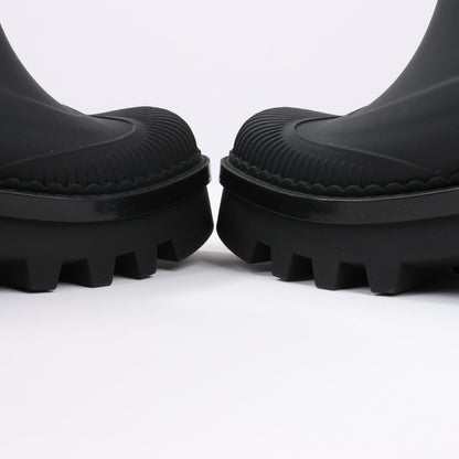 Chloe Rubber Rain Ankle Boots in Black 032324, Size 39 EU