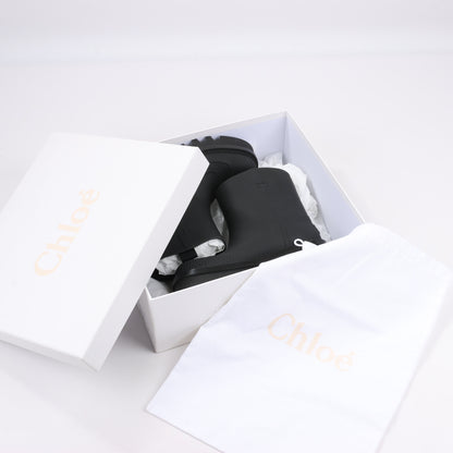 Bottines de pluie Chloé en caoutchouc noir 032324, pointure 39