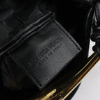 Bottega Veneta Intrecciato Sardines Leather Shoulder Bag in Black
