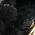 Bottega Veneta Intrecciato Sardines Leather Shoulder Bag in Black