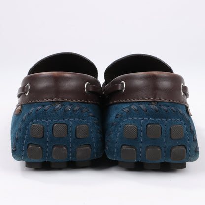 Louis Vuitton 14 years Suede Driving Loafers in Navy x Brown, Size 43 EU, ND0114