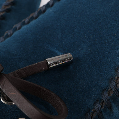 Louis Vuitton 14 years Suede Driving Loafers in Navy x Brown, Size 43 EU, ND0114