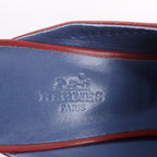 Hermes Paradis Leather Mule Constance in Burgundy, Size 37.5 EU