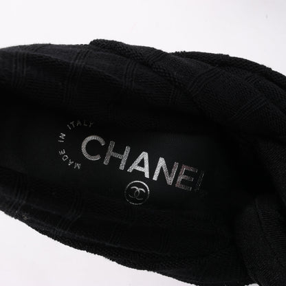 Chanel Coco Mark Lackleder Pumps Stricksocken Docking in Schwarz, Größe 38 EU