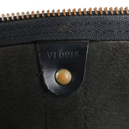 Sac de voyage Keepall 50 en cuir épi Louis Vuitton, noir M42962
