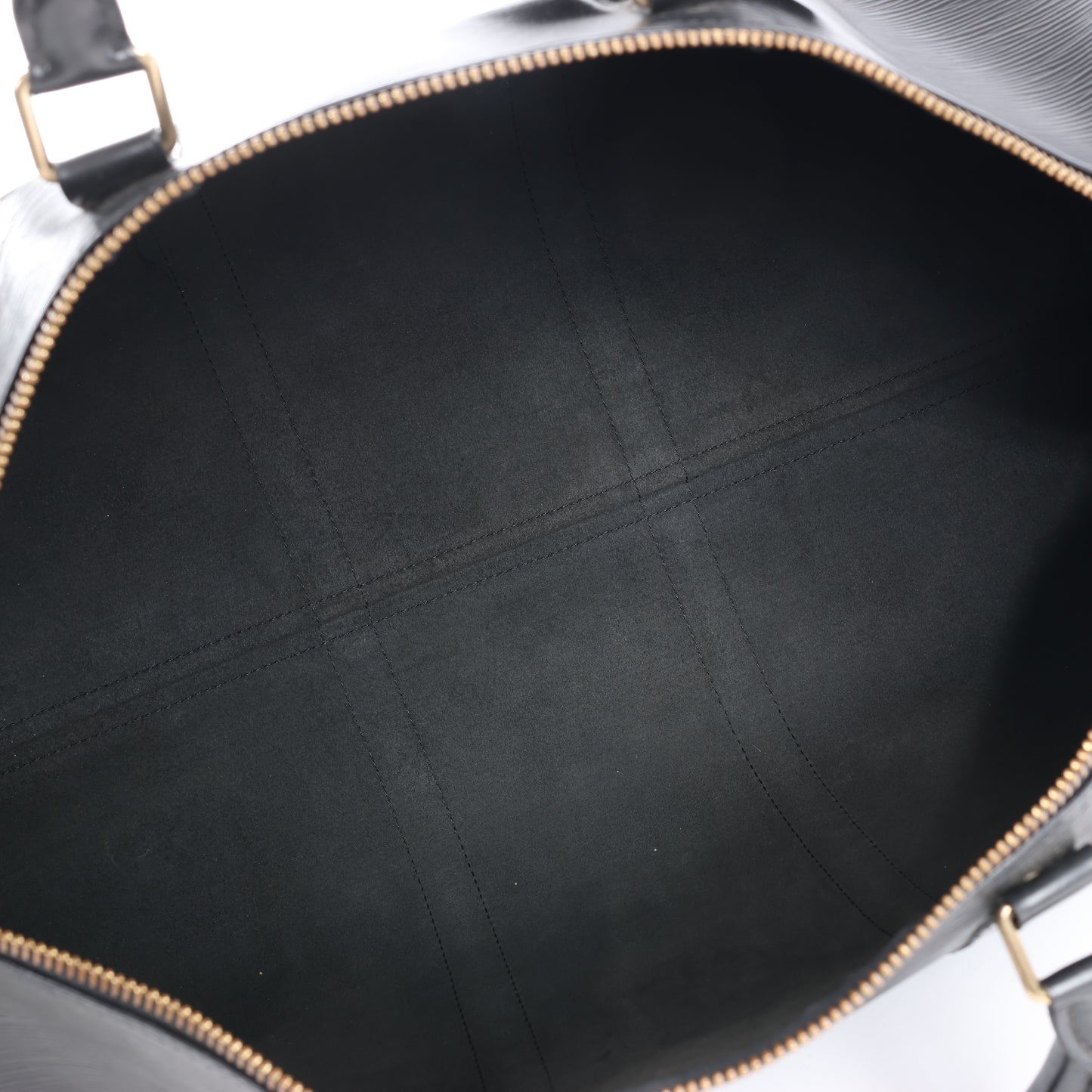 Sac de voyage Keepall 50 en cuir épi Louis Vuitton, noir M42962