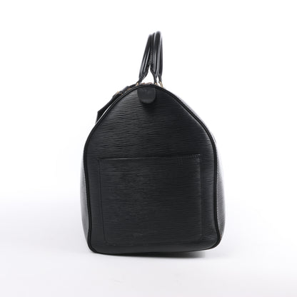 Sac de voyage Keepall 50 en cuir épi Louis Vuitton, noir M42962