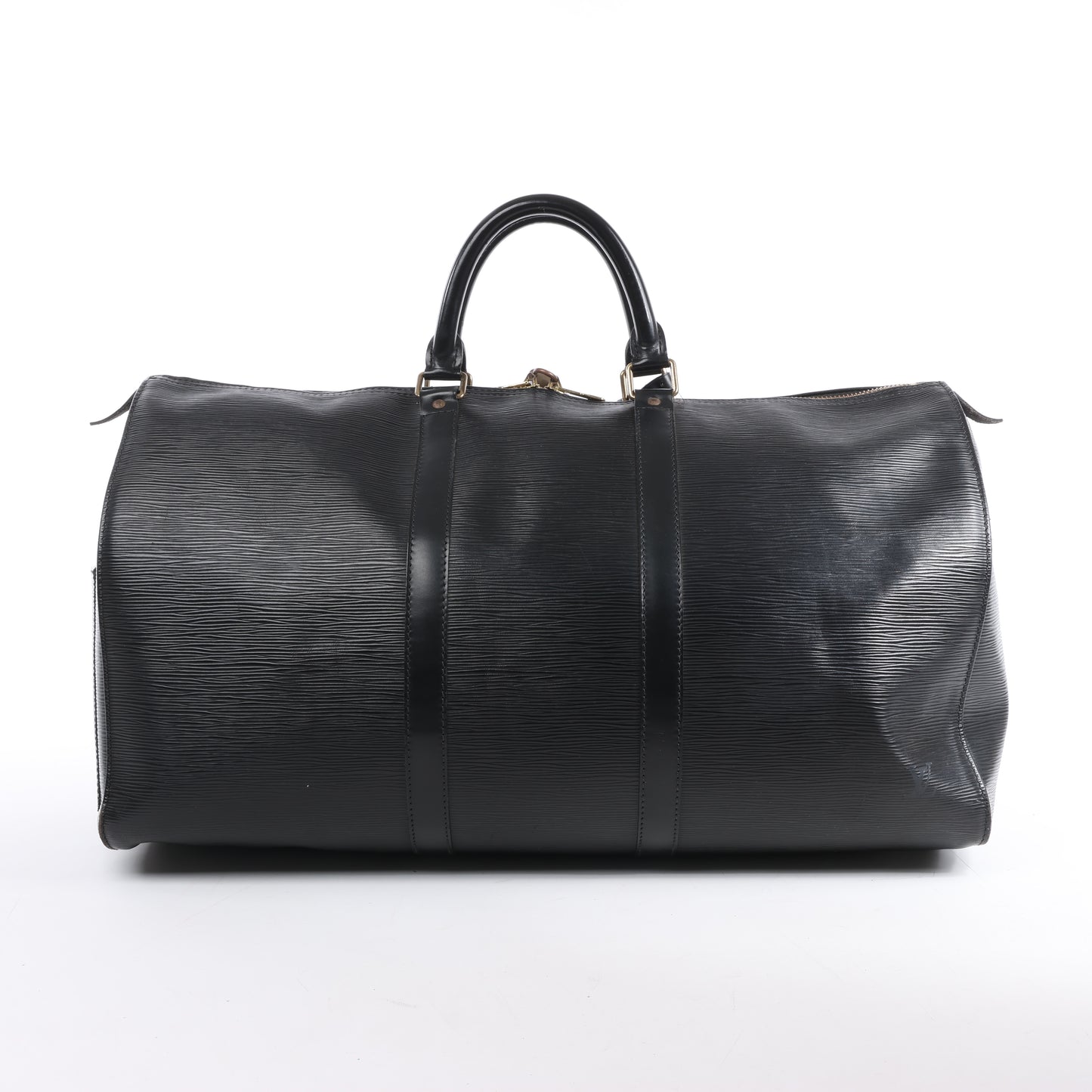 Sac de voyage Keepall 50 en cuir épi Louis Vuitton, noir M42962