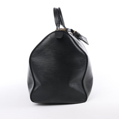 Sac de voyage Keepall 50 en cuir épi Louis Vuitton, noir M42962