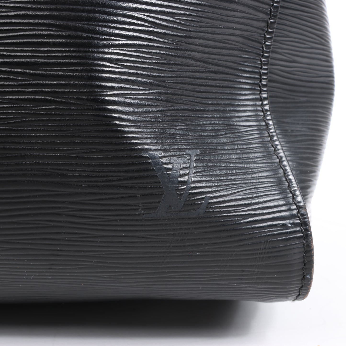 Sac de voyage Keepall 50 en cuir épi Louis Vuitton, noir M42962