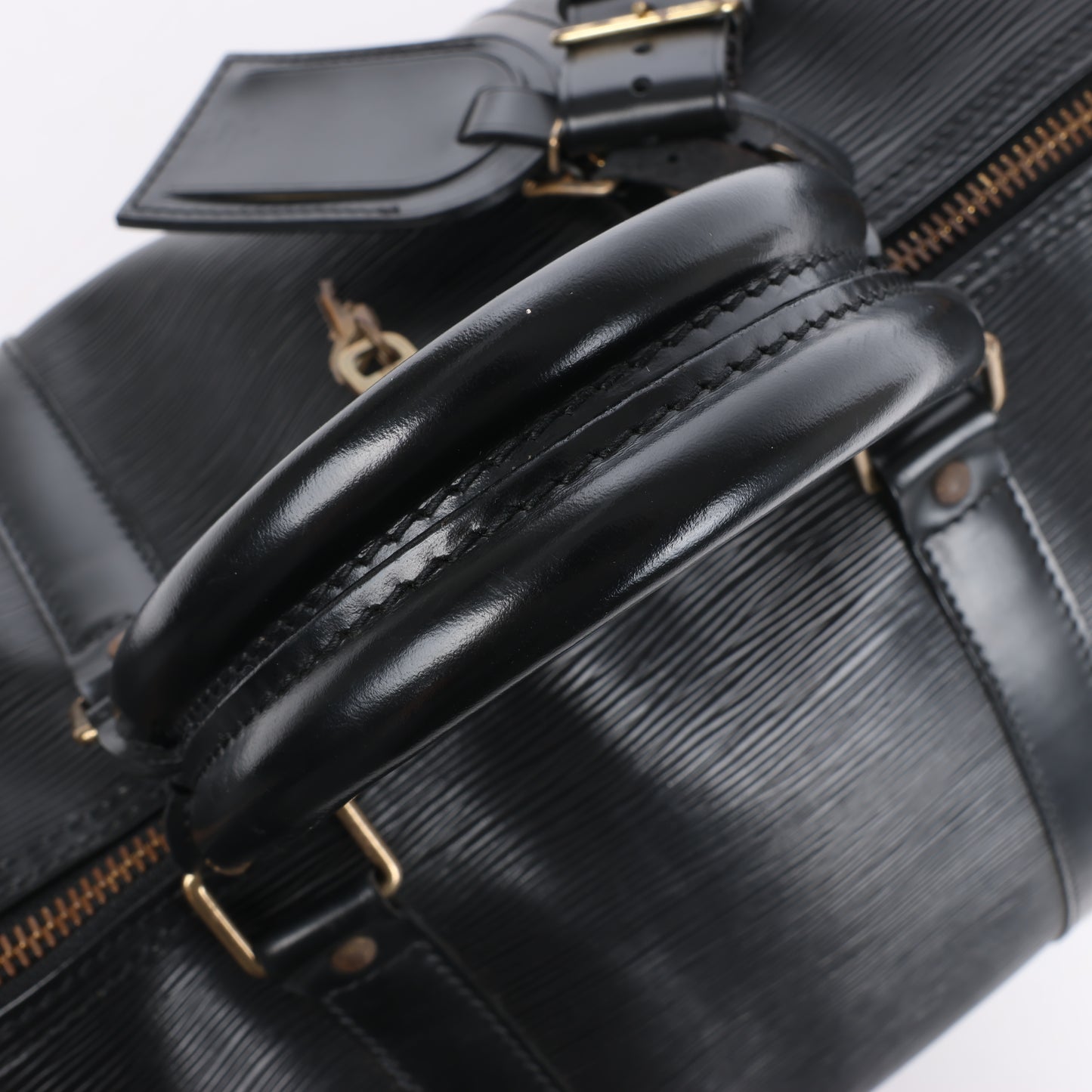 Sac de voyage Keepall 50 en cuir épi Louis Vuitton, noir M42962