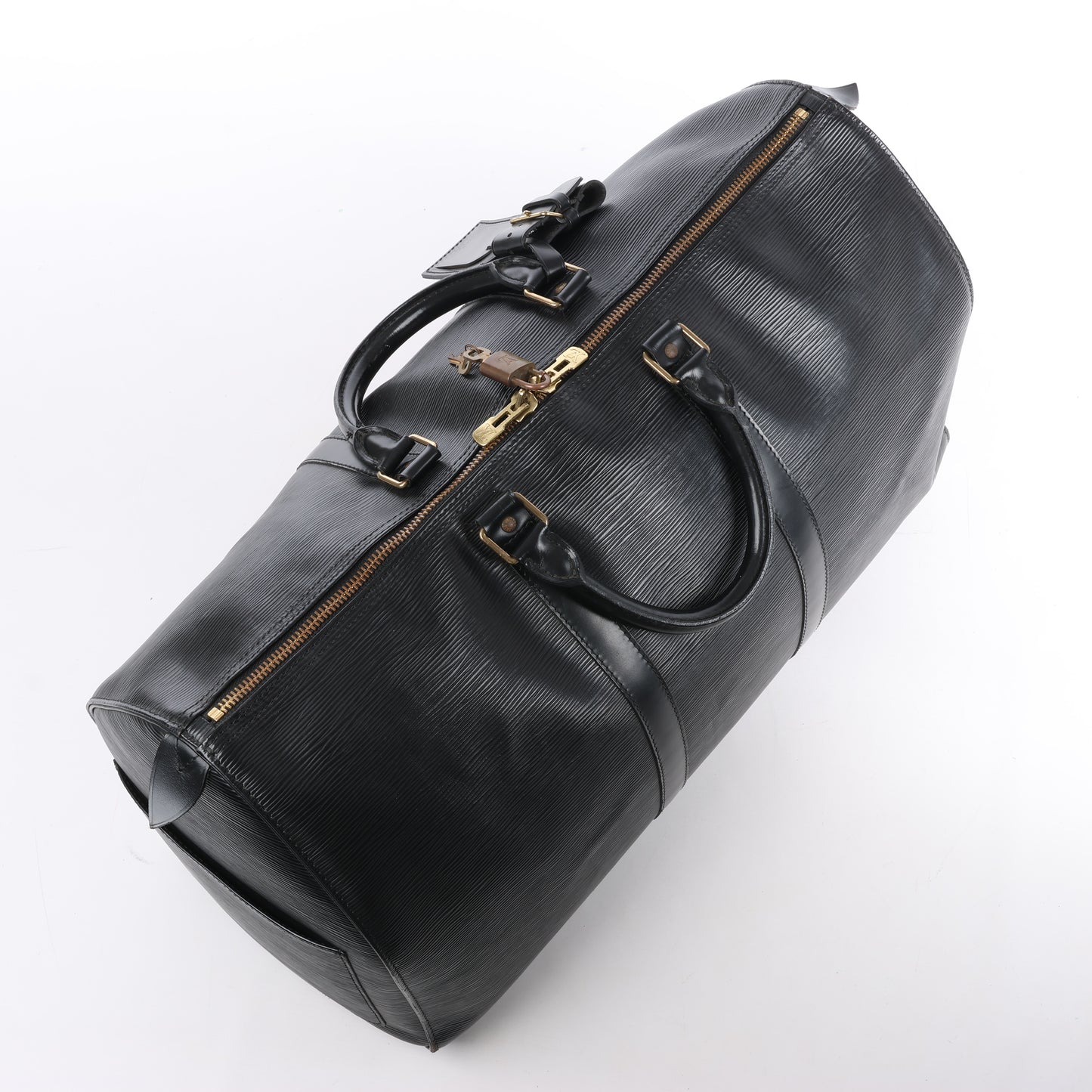 Sac de voyage Keepall 50 en cuir épi Louis Vuitton, noir M42962