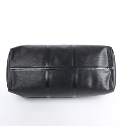 Sac de voyage Keepall 50 en cuir épi Louis Vuitton, noir M42962