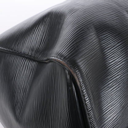 Sac de voyage Keepall 50 en cuir épi Louis Vuitton, noir M42962