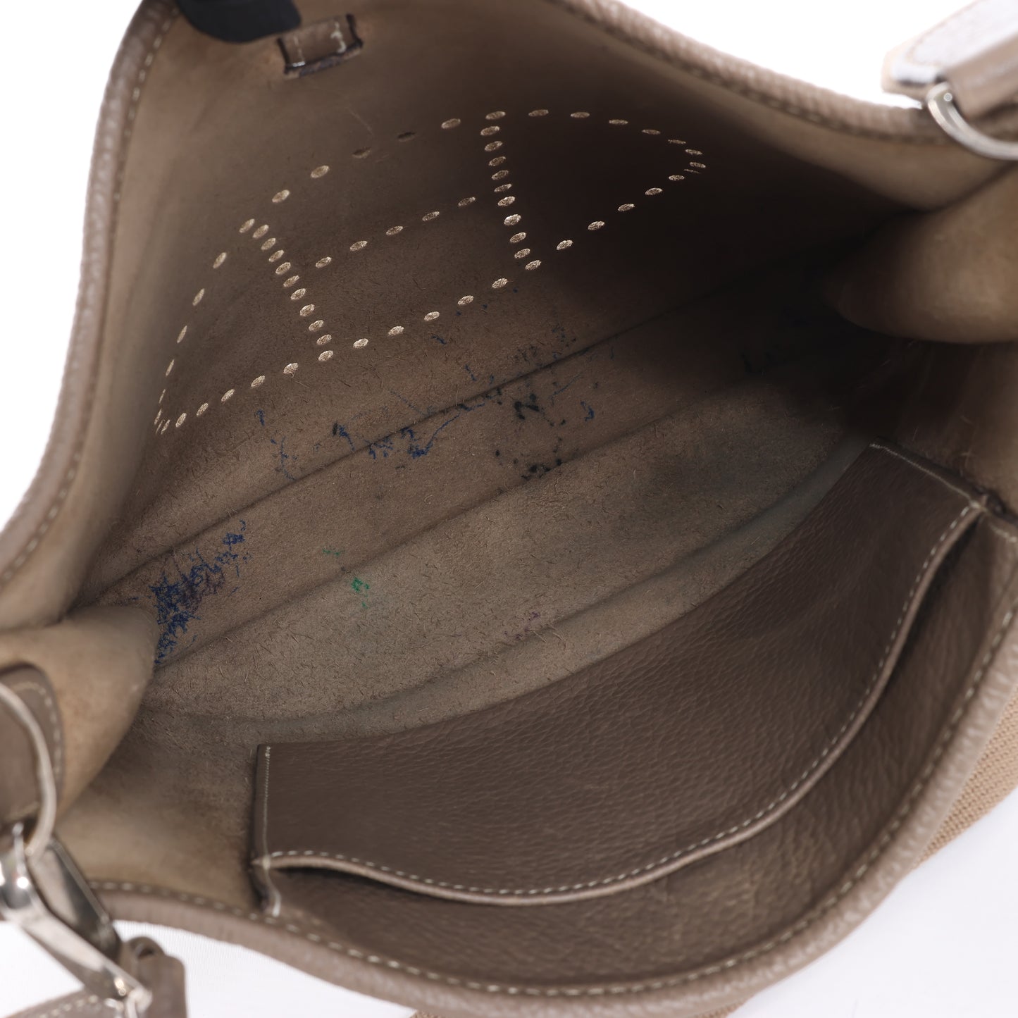 Hermès Evelyne 1 29 PM Taurillon Clemence Taupe Silver Metal Fittings L: 2008