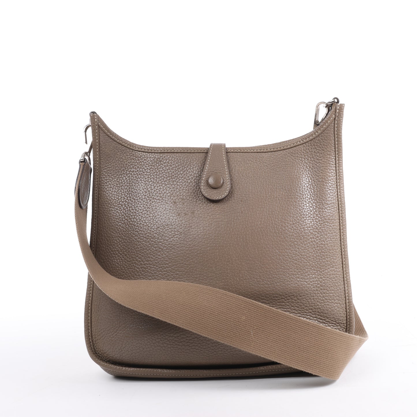 Hermès Evelyne 1 29 PM Taurillon Clemence Taupe Silver Metal Fittings L: 2008