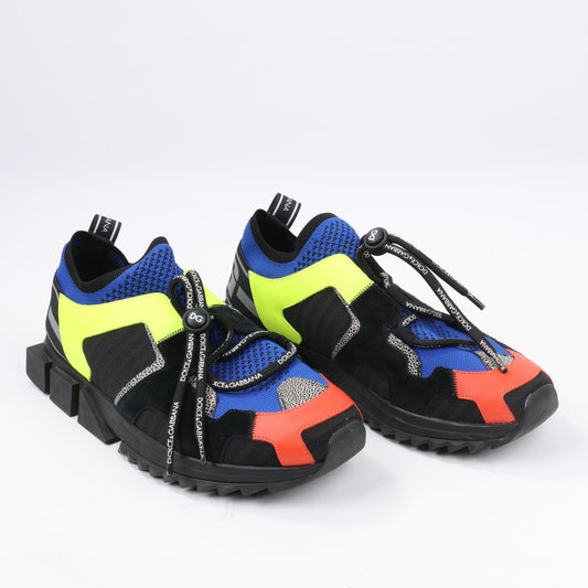 DOLCE & GABBANA Sorrento Fabric Sneakers in Multicolor, Size 45 EU, CS1718