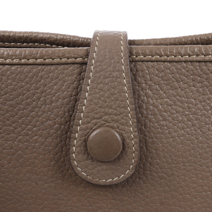 Hermès Evelyne 1 29 PM Taurillon Clemence Taupe Silver Metal Fittings L: 2008