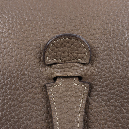 Hermès Evelyne 1 29 PM Taurillon Clemence Taupe Silver Metal Fittings L: 2008