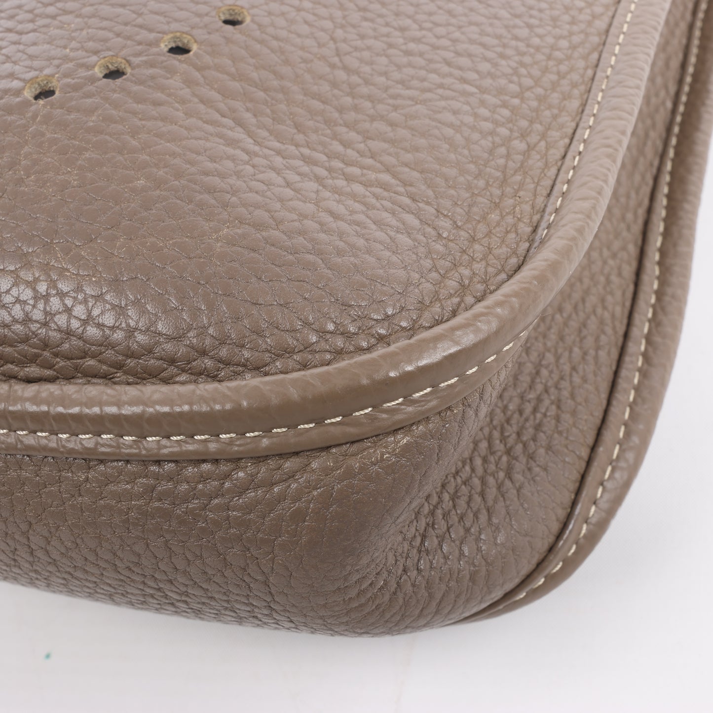 Hermès Evelyne 1 29 PM Taurillon Clemence Taupe Silver Metal Fittings L: 2008