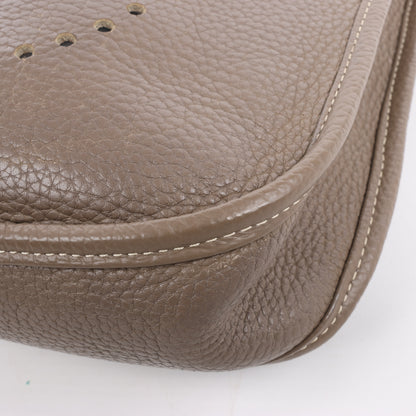 Hermès Evelyne 1 29 PM Taurillon Clemence Taupe Silver Metal Fittings L: 2008