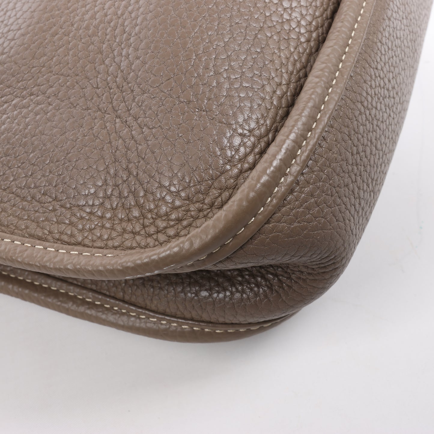 Hermès Evelyne 1 29 PM Taurillon Clemence Taupe Silver Metal Fittings L: 2008
