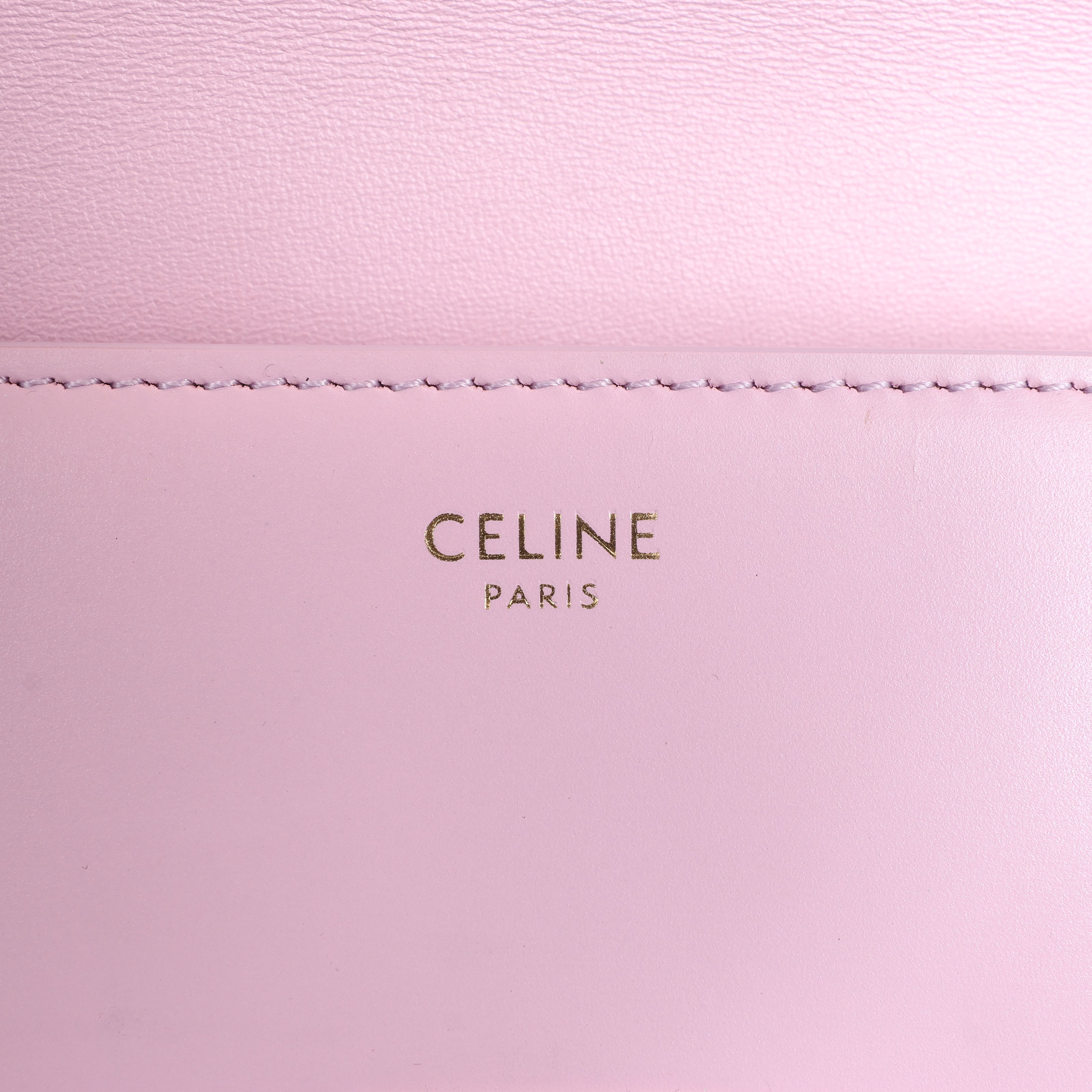 Celine Triomphe Smooth Leather Small Shoulder Bag in Pink