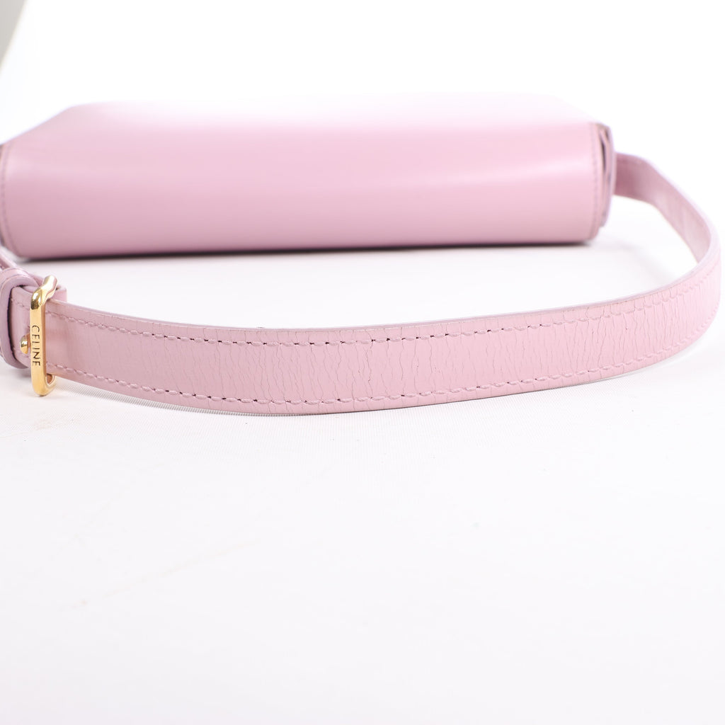 Celine Triomphe Smooth Leather Small Shoulder Bag in Pink