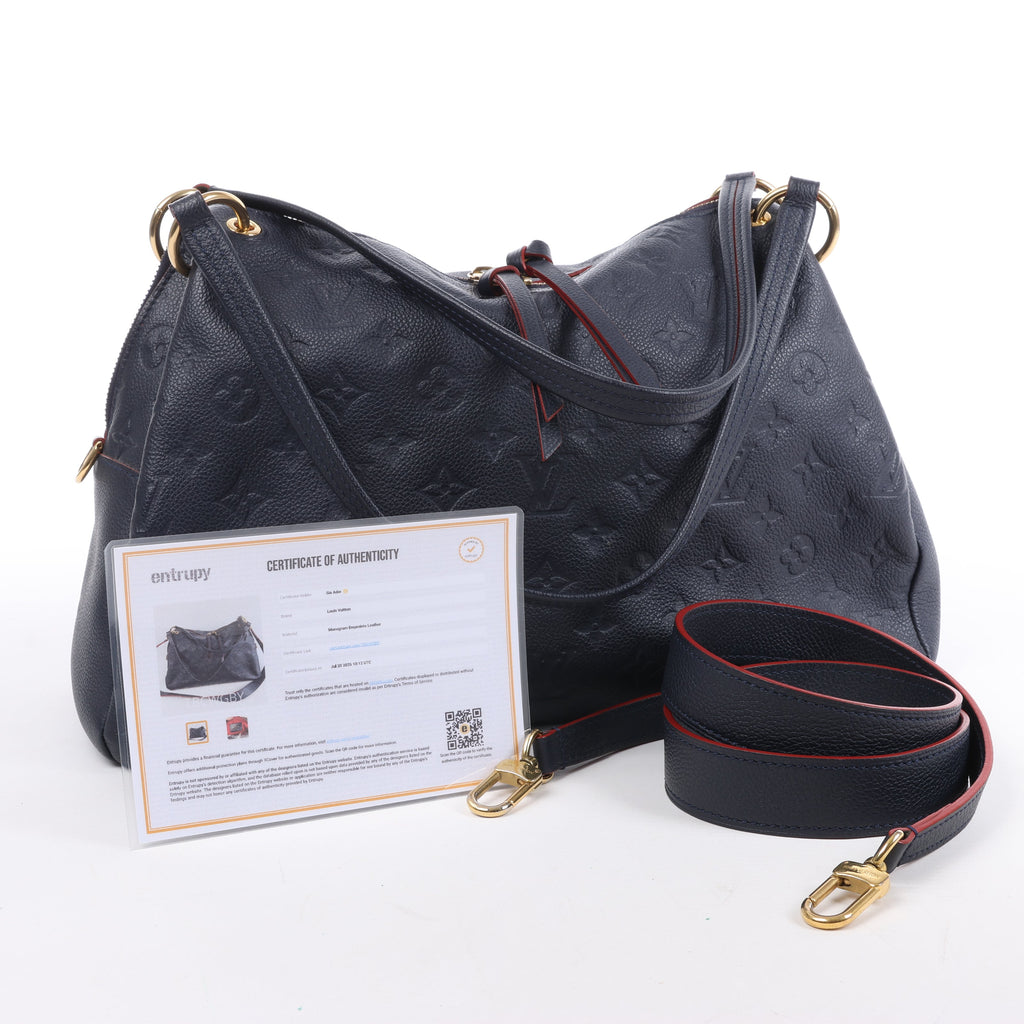 Louis Vuitton Monogram Empreinte Ponthieu Shoulder Bag in Navy