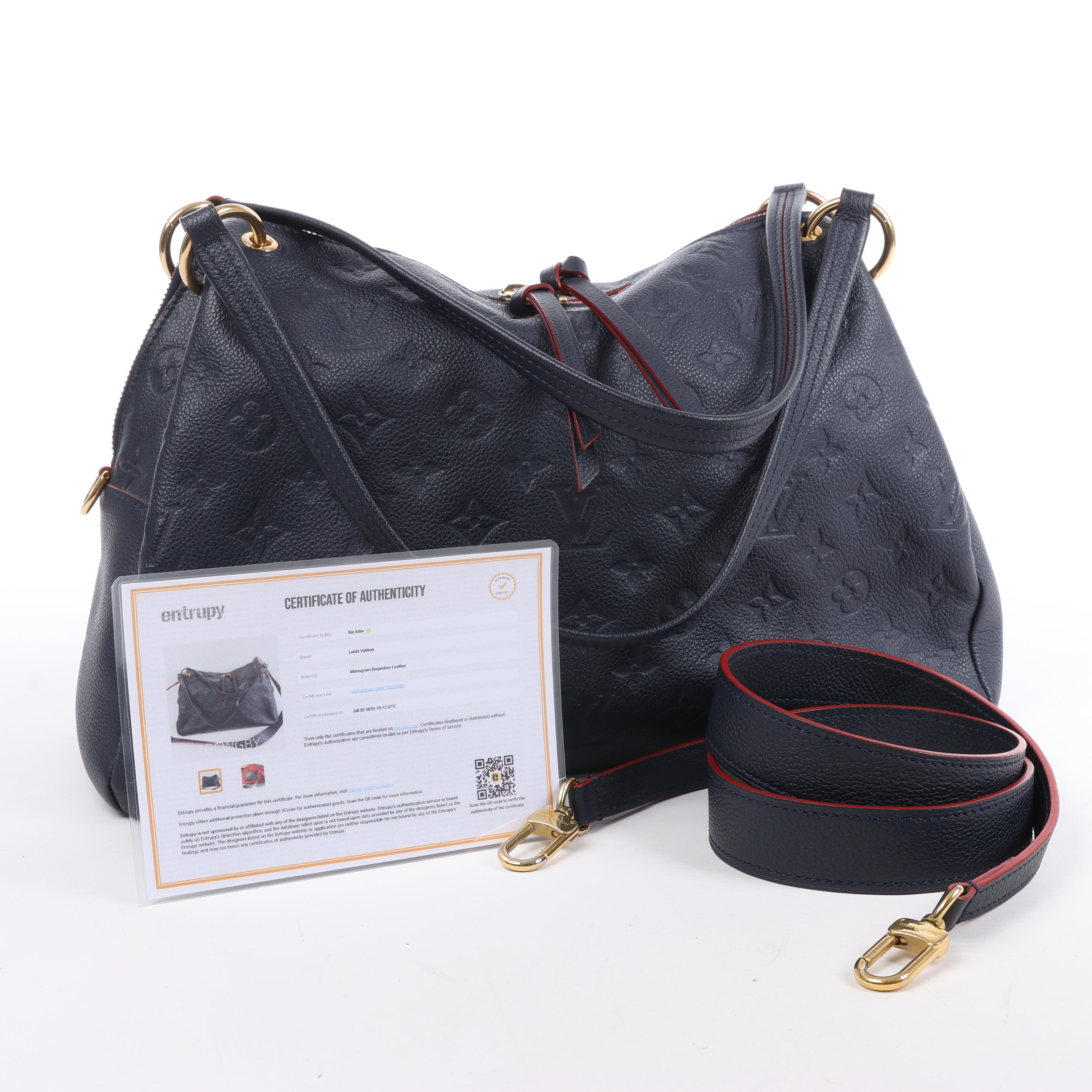 Louis Vuitton Monogram Empreinte Ponthieu Shoulder Bag in Navy
