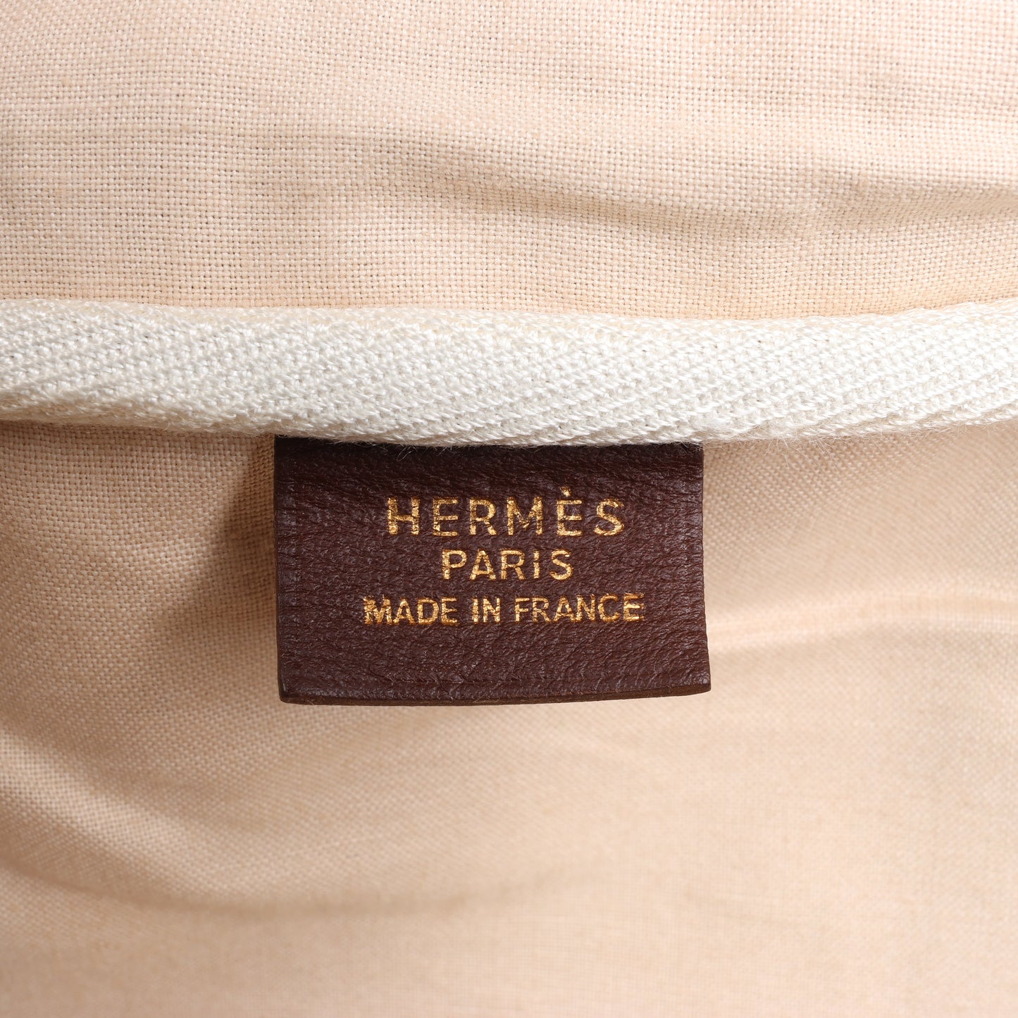 HERMES Victoria 43 Taurillon x Toile Travel Bag in Brown x Beige