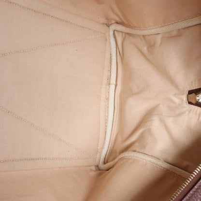 HERMES Victoria 43 Taurillon x Toile Travel Bag in Brown x Beige